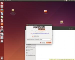 Minecraft Forge en ejecución